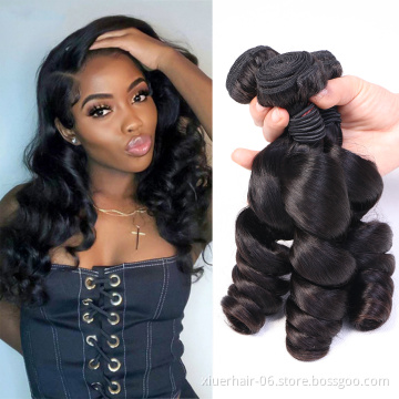 Loose Wave Wholesale Unprocessed with Frontals Curly Extension Brazilian One Donor Mink Human Virgin Straight Hair Bundles